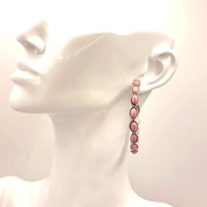 Buckaroo C shaped hoop powder pink earrings | NWOT